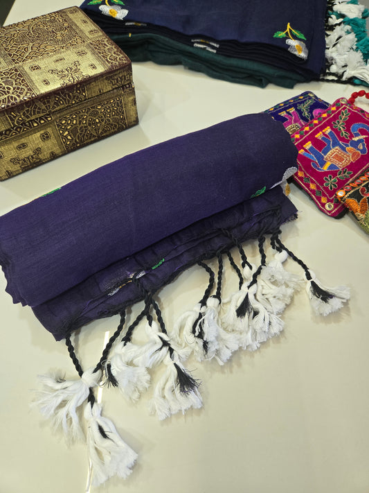 Dark Purple - Khadi Cotton Sarees