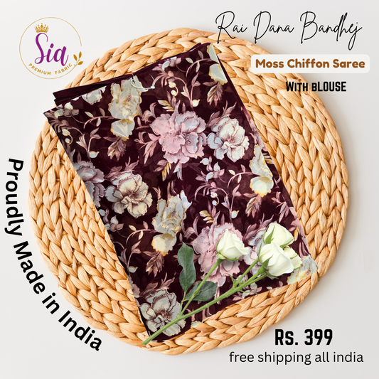 Magenta - Autumn Floral Prints Weightless super soft fabric