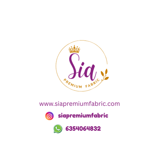 Cream, maroon, green colors - Moss chiffon