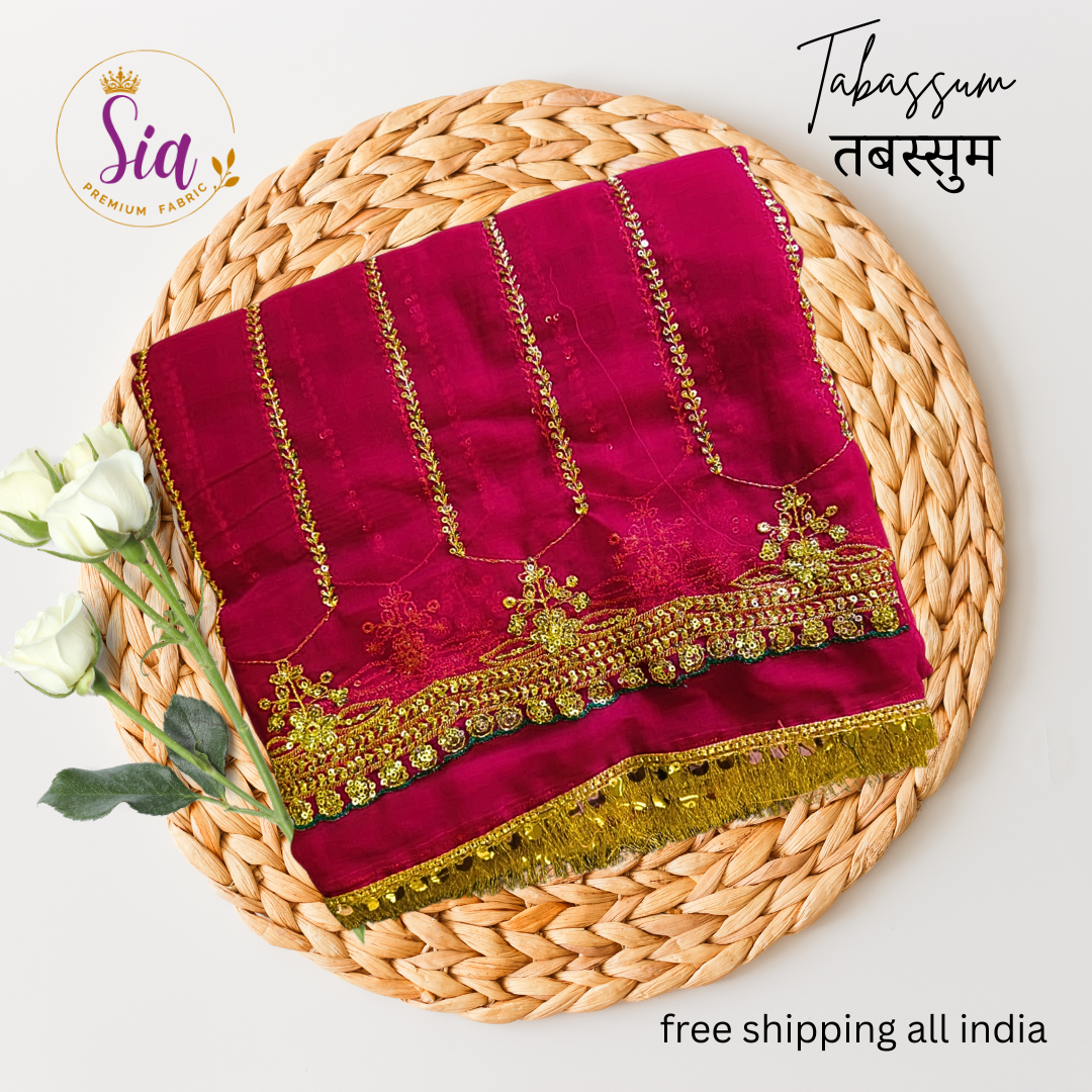 Dark Rani Pink / Magenta Berry Pink - Tabassum - तबस्सुम