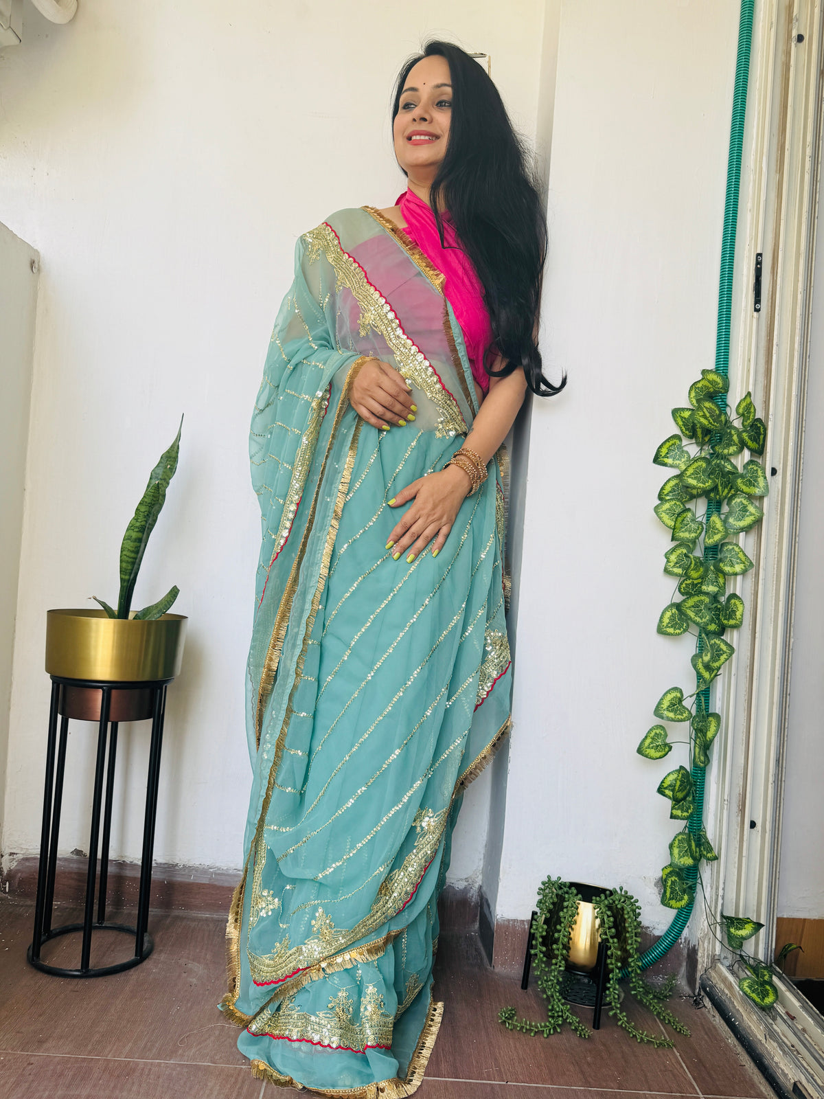 Teal / Iris Blue - Tabassum - तबस्सुम