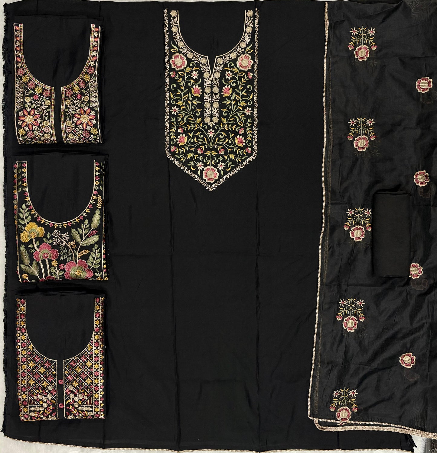 Dress Material - Kashmiri Work Festive collection for Black