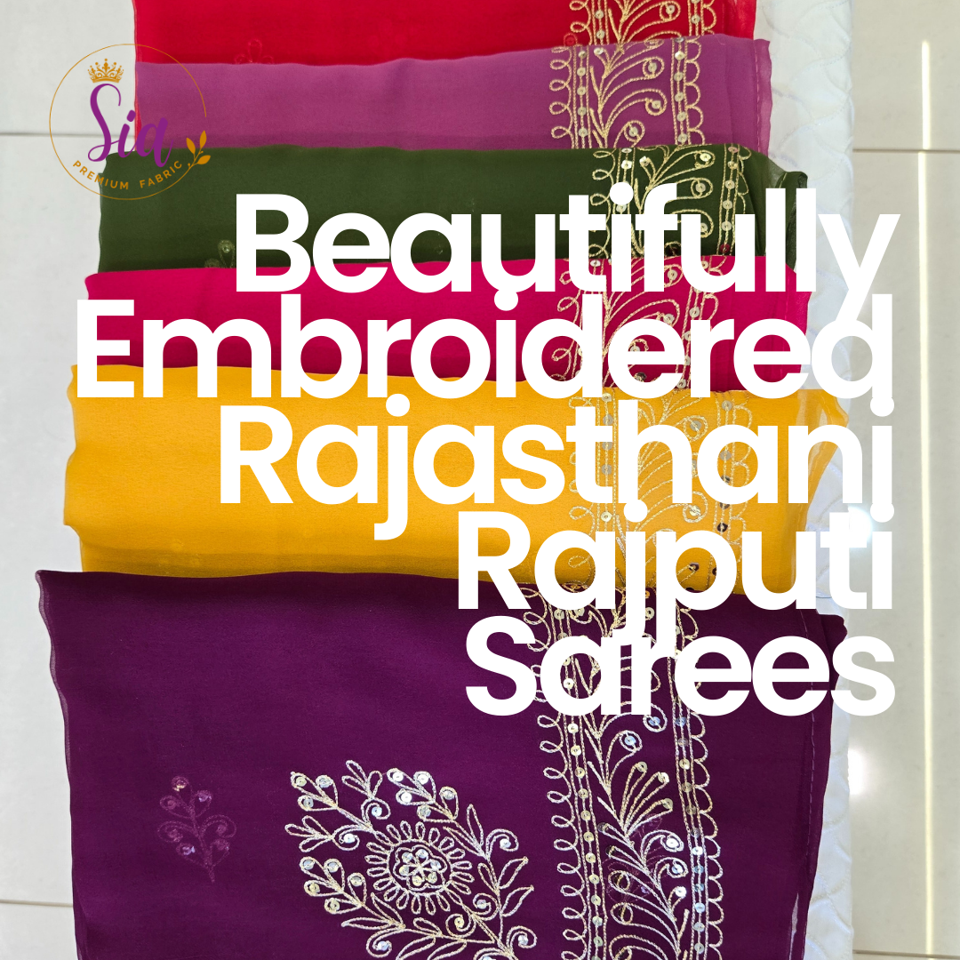 Rajasthani Rajput Beautifully Embroidered Sarees