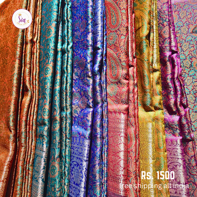 Banarasi Jamdhani Vintage Concept Sarees
