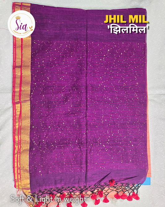 Vine - 'झिलमिल' Jhil mil, Mul cotton with sequence work