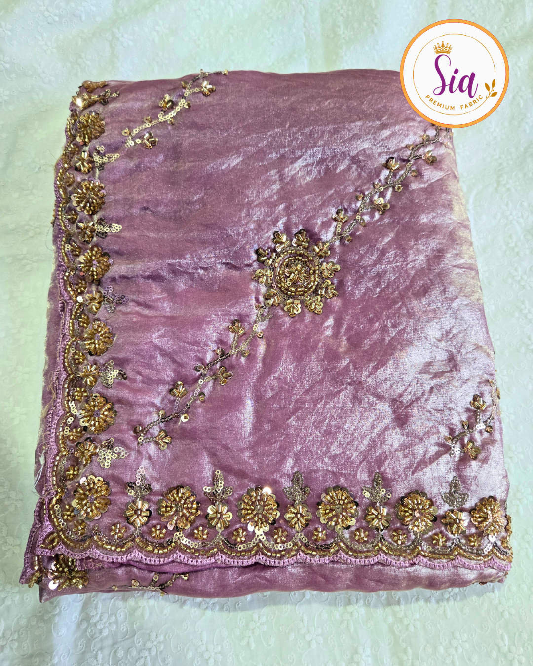 Pink - Tissue Silk - designer festival collection