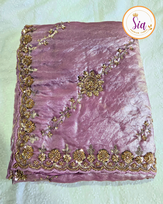 Pink - Tissue Silk - designer festival collection