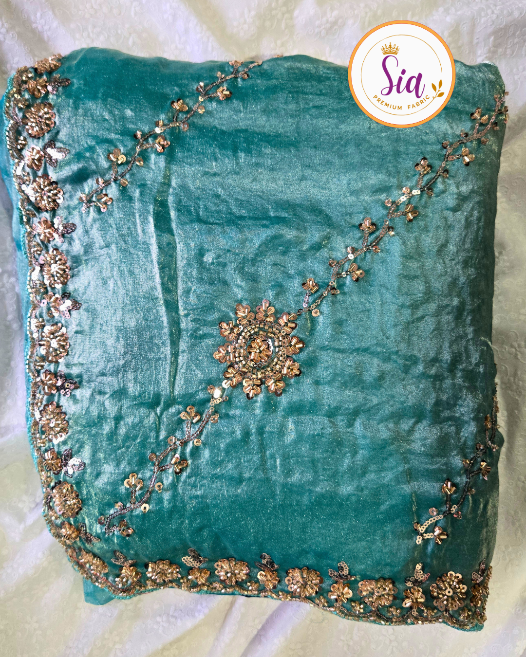 Firozi - Tissue Silk - designer festival collection