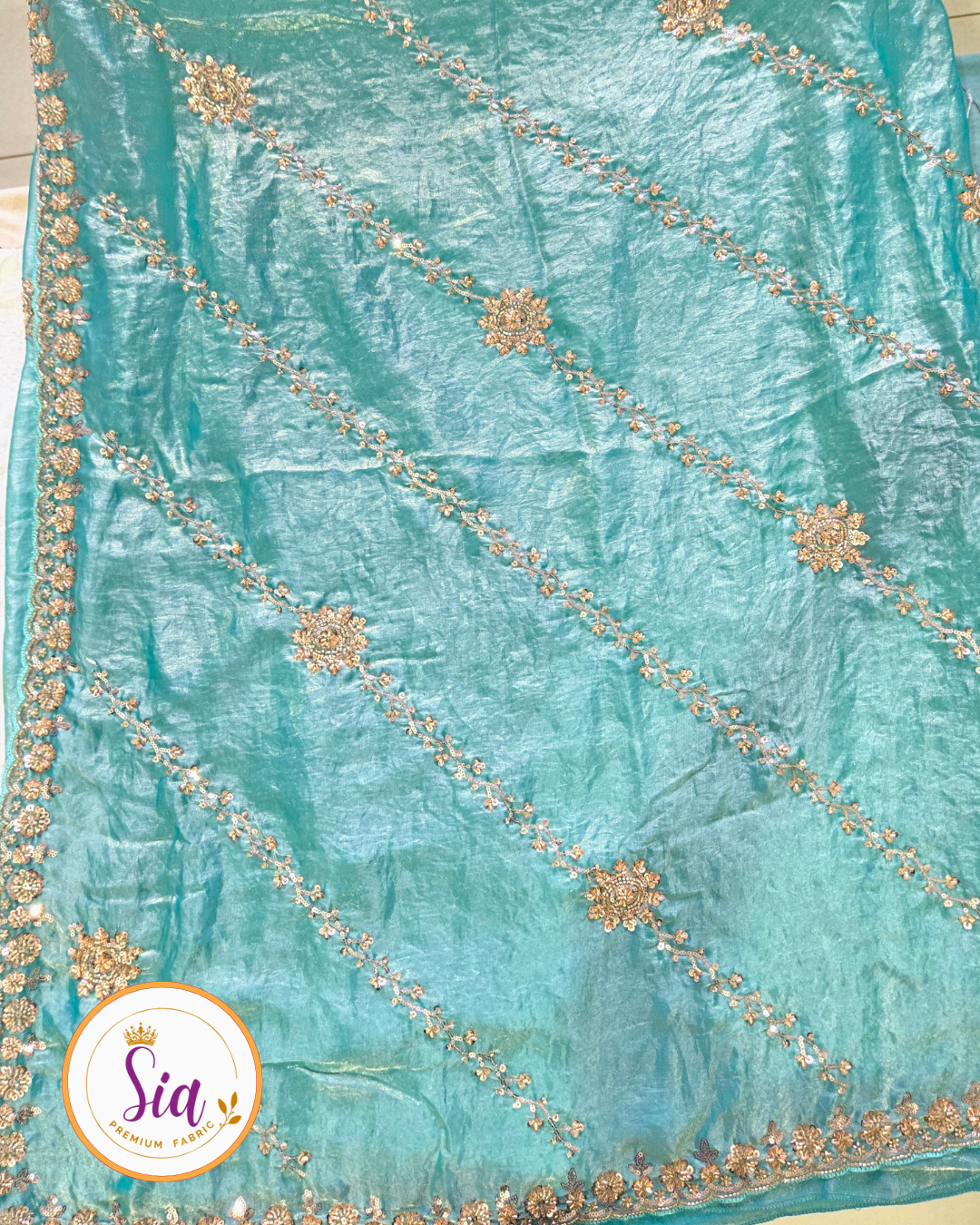 Firozi - Tissue Silk - designer festival collection