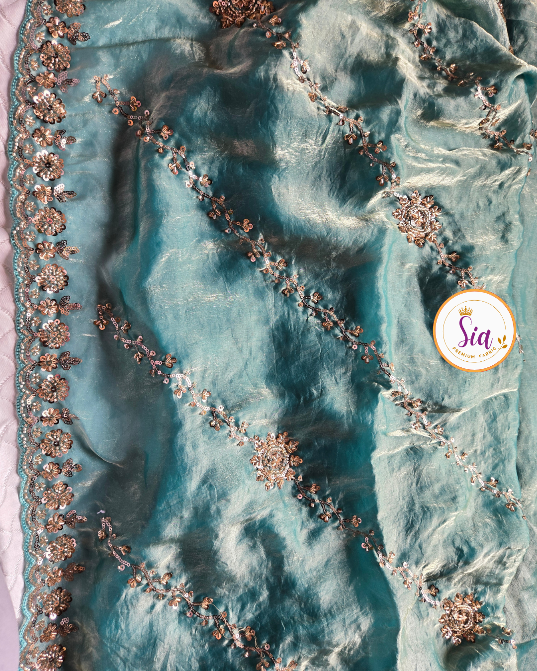 Firozi - Tissue Silk - designer festival collection