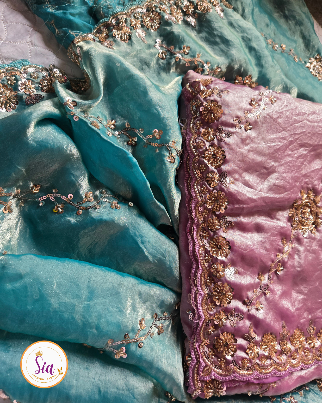 Pink - Tissue Silk - designer festival collection