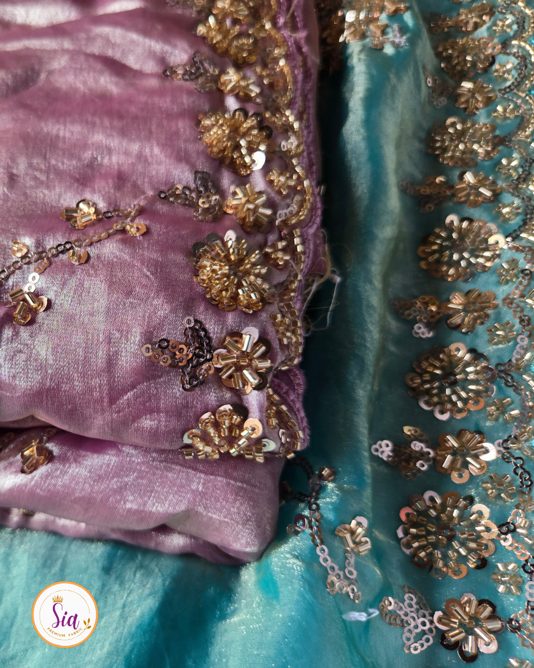 Pink - Tissue Silk - designer festival collection