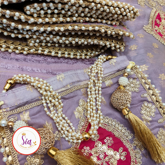 Chanderi Jacquard Silk Banarasi Weave Shirt in a soft pastel color palette
