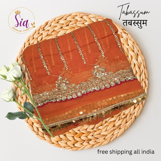 Ochre Orange/ Gherua / Kesariya - Tabassum - तबस्सुम